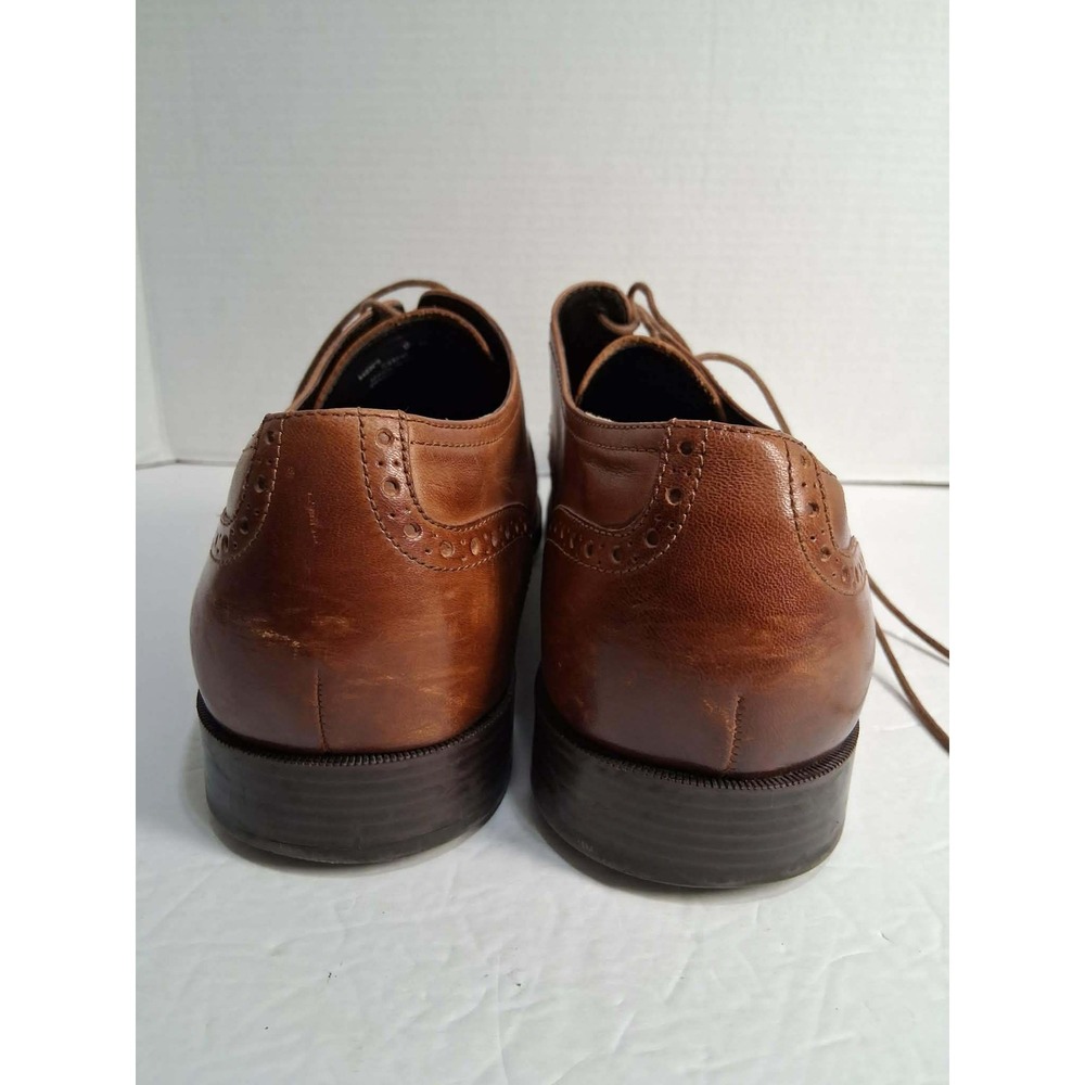 Cole Haan Mens Cap Toe Oxford Dress Shoes Brown Leather Lace Up Size 11.5 M READ - Picture 4 of 8